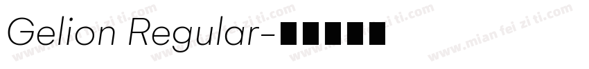 Gelion Regular字体转换
